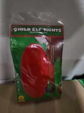 Rubie's Red Child Elf Tights - Holiday Costume